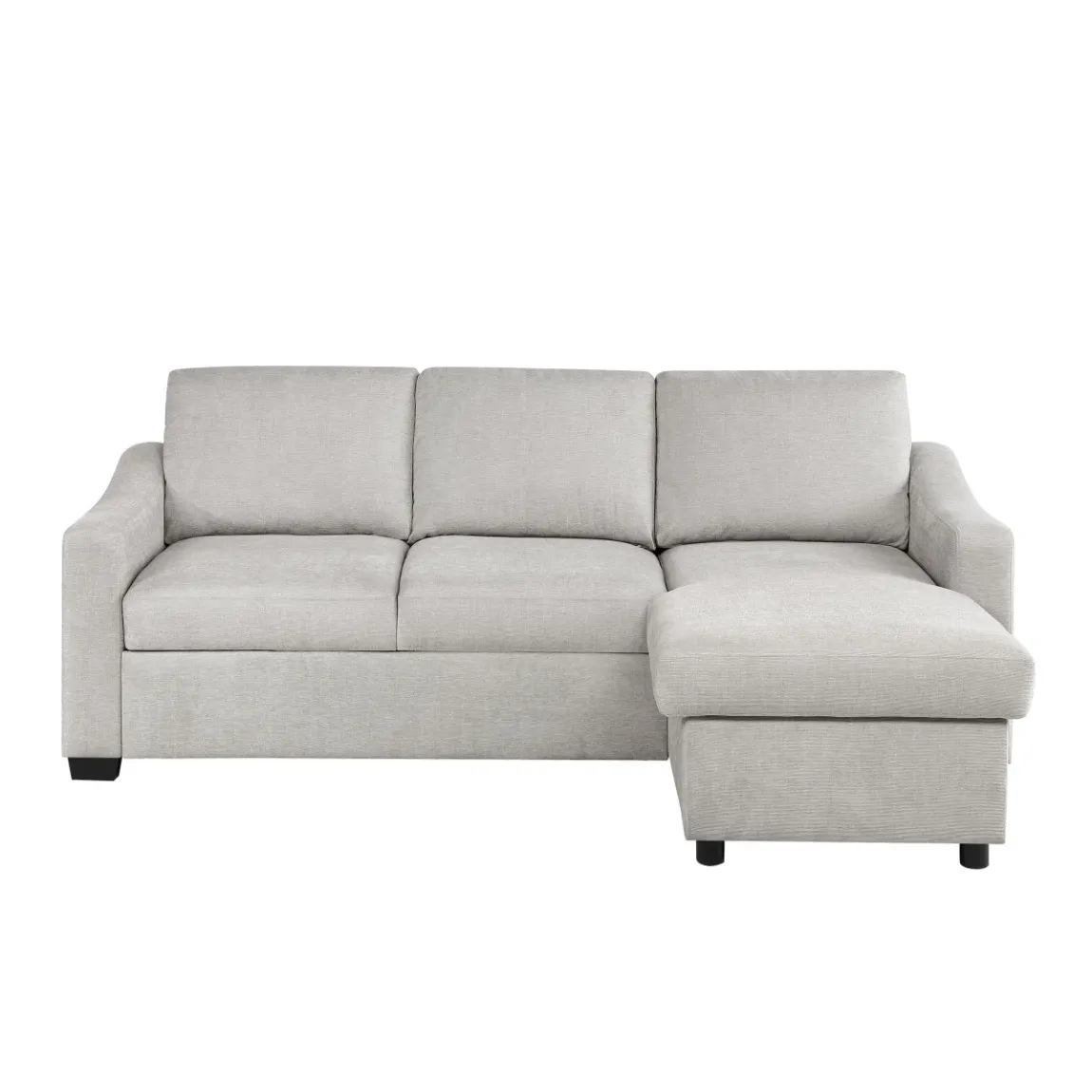 Coddle Aria Fabric Sleeper Sofa with Reversible Chaise and Storage.Beige/Gray - Online Shop