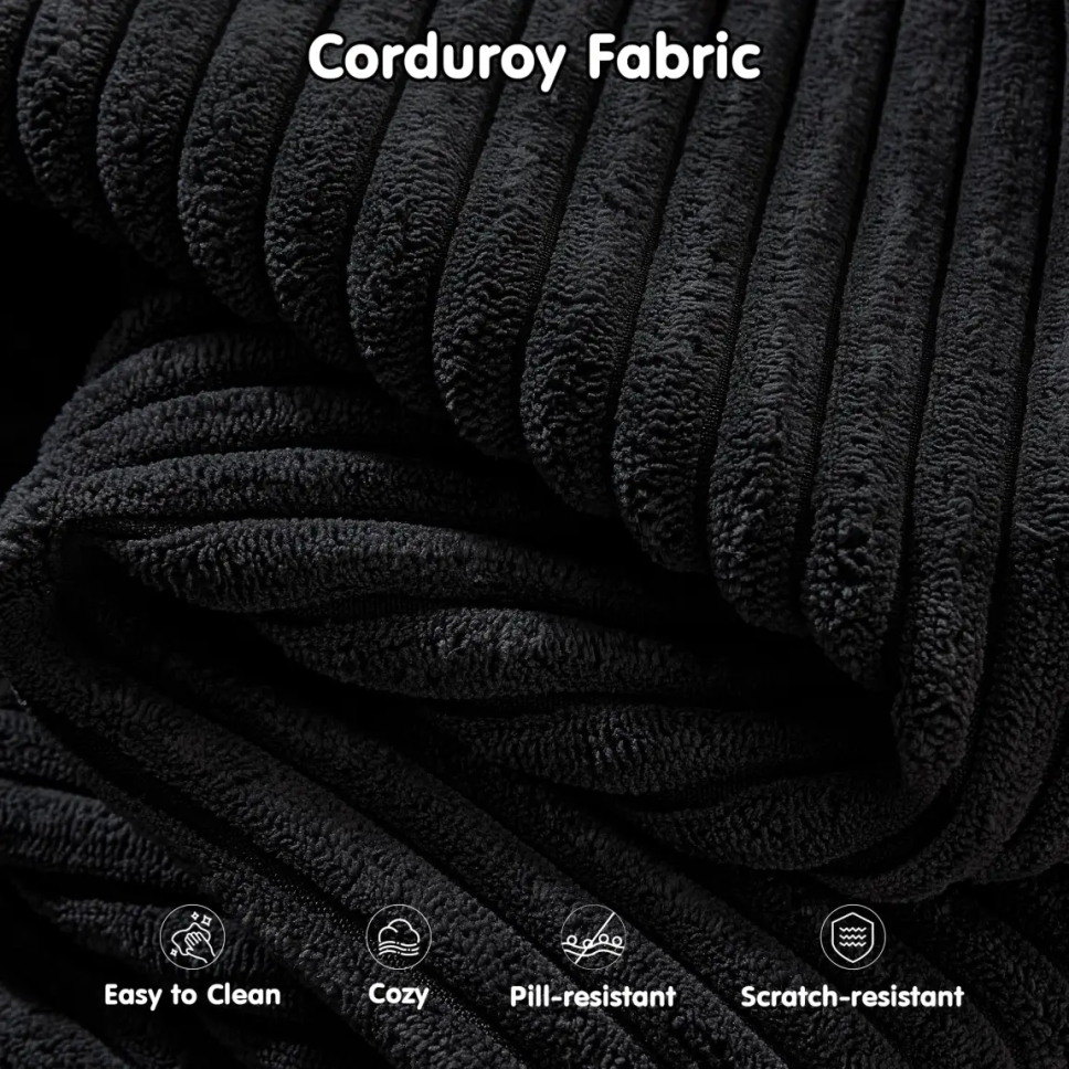 Ovios 106 Cloud Sectional Couch with L-Shape Chaise.Modern Modular Sofa with Deep Seat.Upholstered Couches for Living Room Bedroom.No Assembly Required - Online Shop