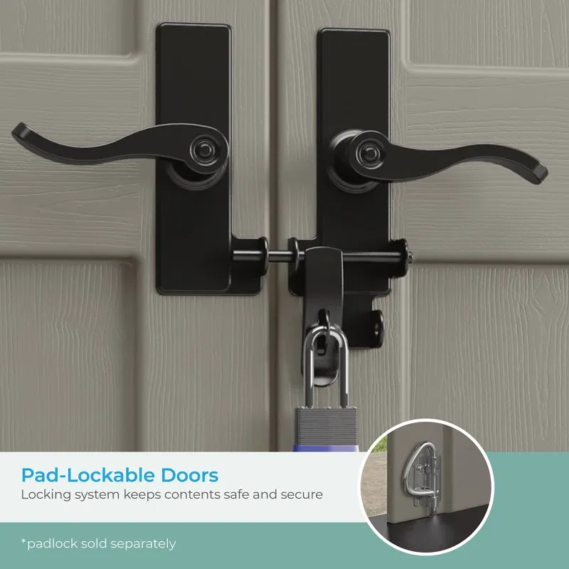 Suncast Outdoor Vanilla Resin Storage Shed