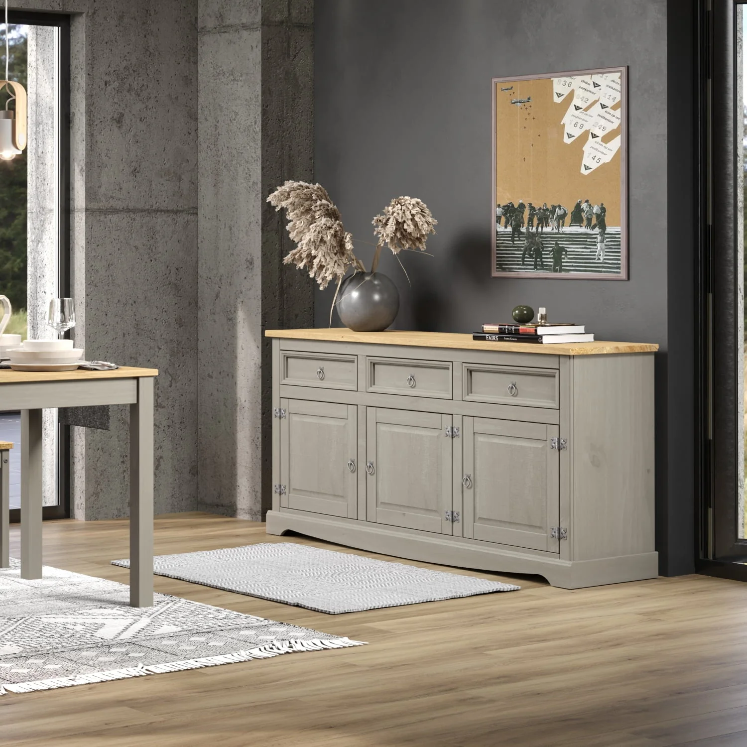 Wood Buffet Sideboard Corona Gray | Furniture Dash COG917