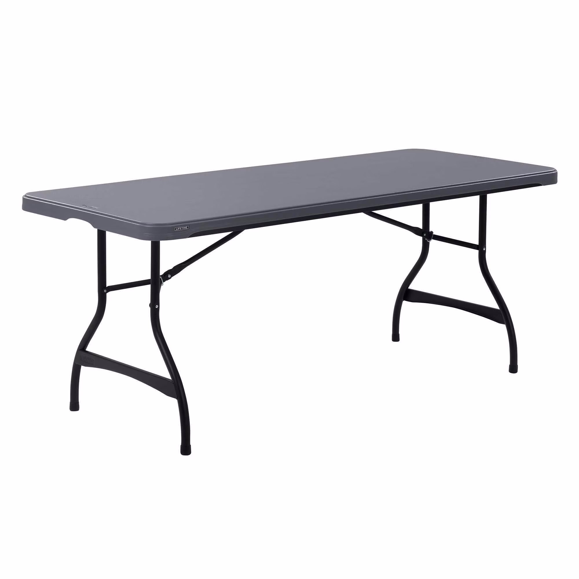 Lifetime 6 Foot Rectangle Folding Table, Indoor/Outdoor Commercial Grade, Black (280350)